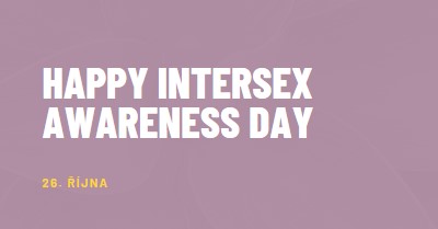 Šťastný Intersex Awareness Day purple modern-bold