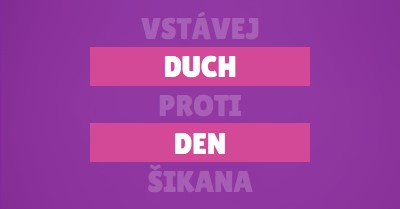 Postavte se proti šikaně purple modern-bold