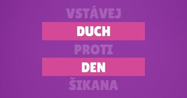 Postavte se proti šikaně purple modern-bold