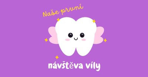 První návštěva víly purple whimsical-color-block