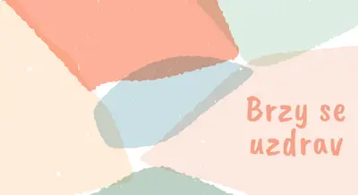 Doufám, že se brzy uzdravíte blue whimsical-color-block