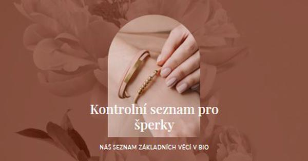 Kontrolní seznam pro šperky pink organic-boho