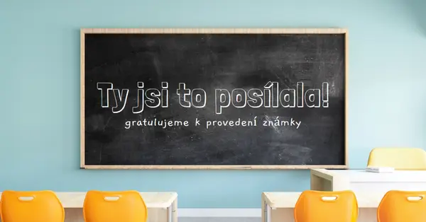 Udělali jsme známku blue modern-simple