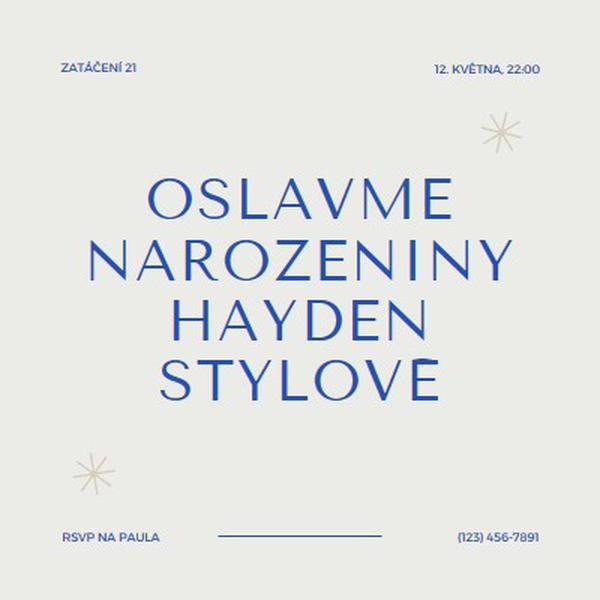 Oslava 21. narozenin gray modern,minimal,typographic,contemporary,current,stylish,simple,clean,text-based