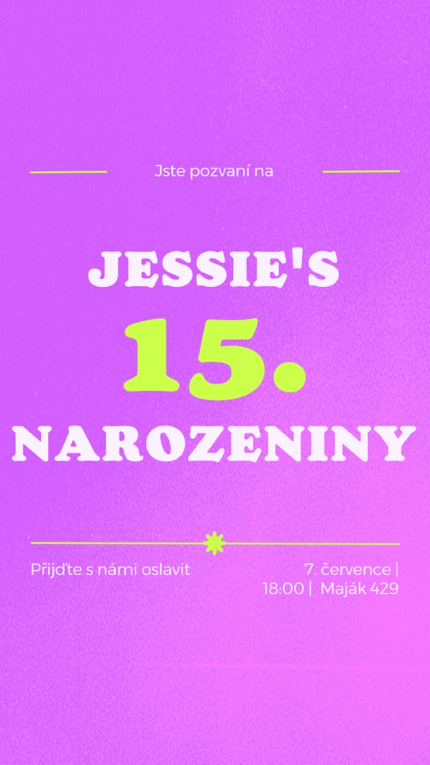 Jste pozváni purple bold,vibrant,retro