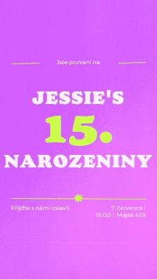 Jste pozváni purple bold,vibrant,retro