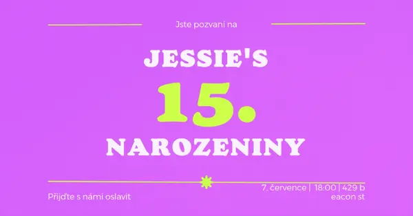 Jste pozváni purple bold,vibrant,retro