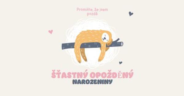 Opožděná přání k narozeninám white playful,cute,illustrative,whimsical,friendly,charming,graphic