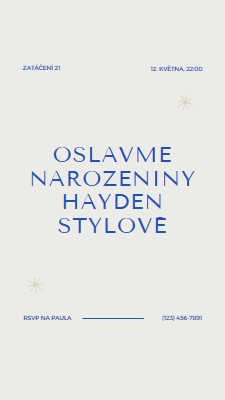 Oslava 21. narozenin gray modern,minimal,typographic,contemporary,current,stylish,simple,clean,text-based