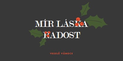 Mír, láska, radost gray modern-simple