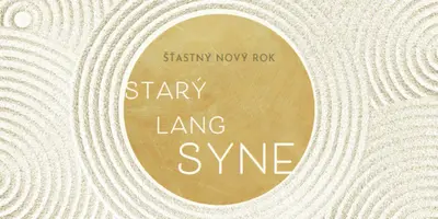 Šťastný nový rok (auld lang syne) white modern-simple