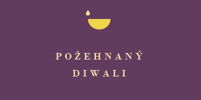 Diwaliho požehnání purple modern-simple