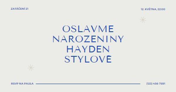 Oslava 21. narozenin gray modern,minimal,typographic,contemporary,current,stylish,simple,clean,text-based