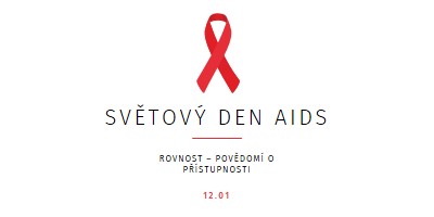 Zvyšování povědomí o AIDS white modern-simple