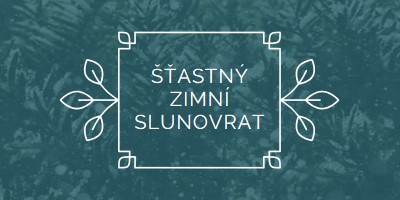 Zimní slunovrat green modern-simple