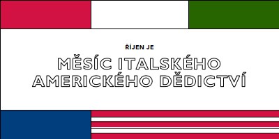 Měsíc italského amerického dědictví white vintage-retro