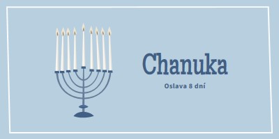 8 dní v Chanukah blue organic-simple