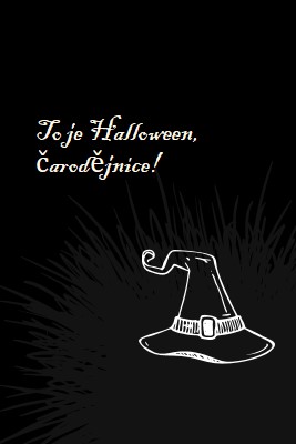 Je to Halloween black whimsical-line