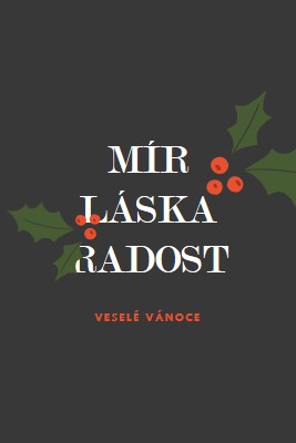 Mír, láska, radost gray modern-simple