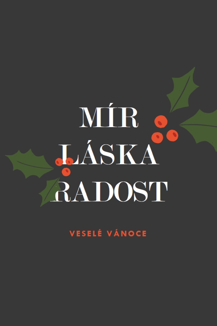 Mír, láska, radost gray modern-simple