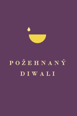 Diwaliho požehnání purple modern-simple