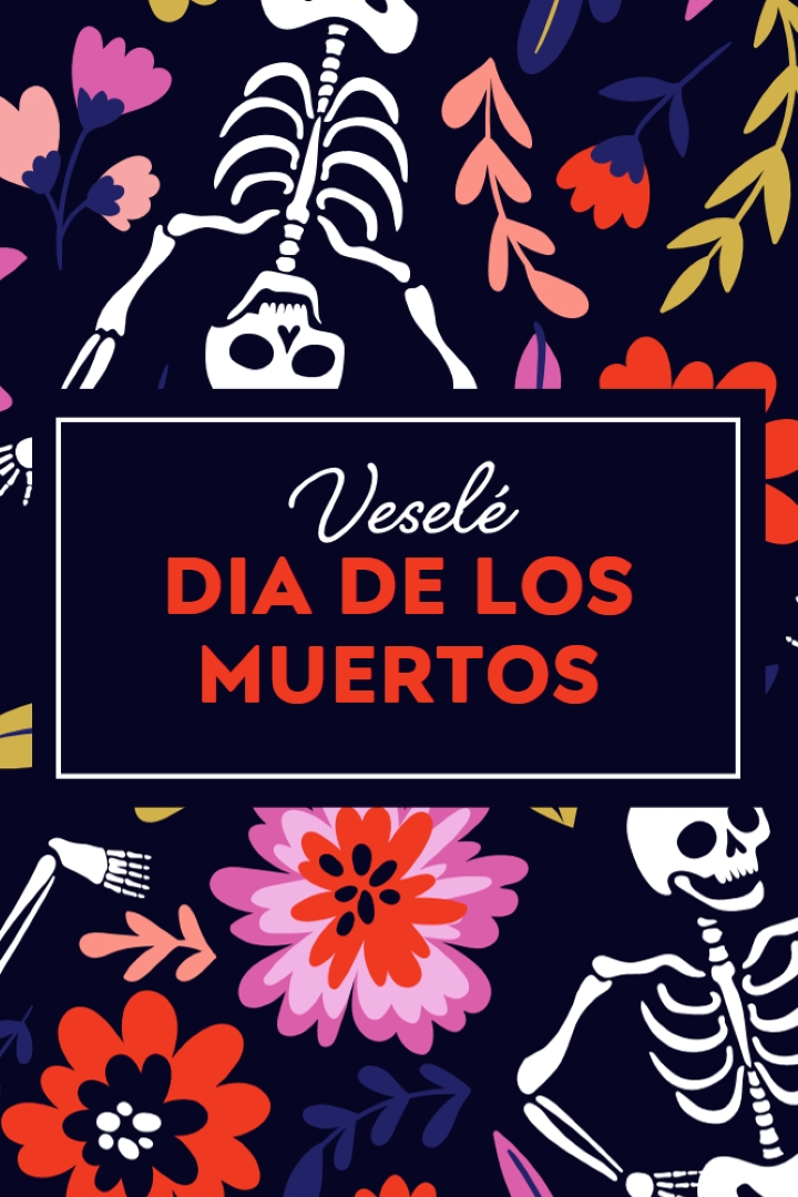 Fiesta de los Muertos blue whimsical-color-block