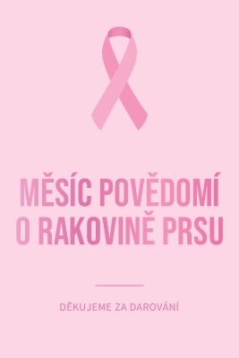 Měsíc povědomí o rakovině prsu pink modern-simple