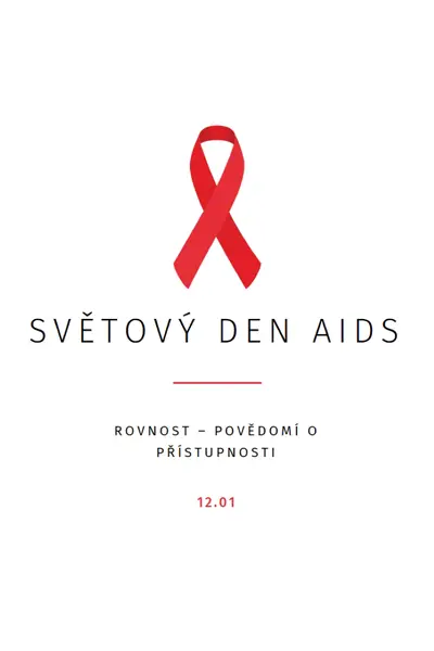 Zvyšování povědomí o AIDS white modern-simple