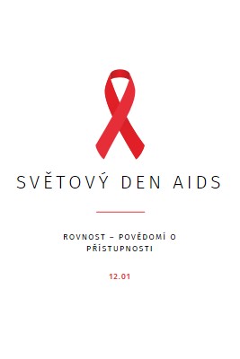 Zvyšování povědomí o AIDS white modern-simple