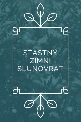 Zimní slunovrat green modern-simple