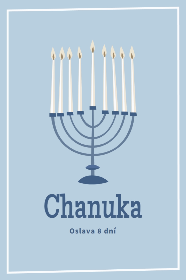 8 dní v Chanukah blue organic-simple