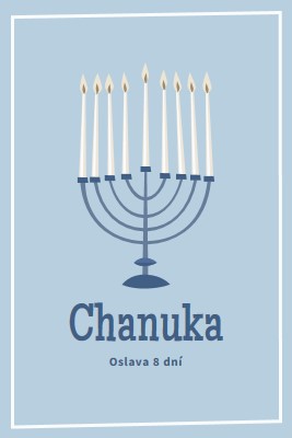 8 dní v Chanukah blue organic-simple