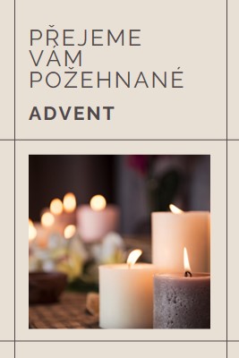 Přejeme vám požehnaný advent brown modern-geometric-&-linear