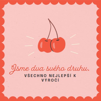 Jsme dva svého druhu. red illustration,retro,playful