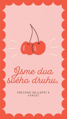 Jsme dva svého druhu. red illustration,retro,playful