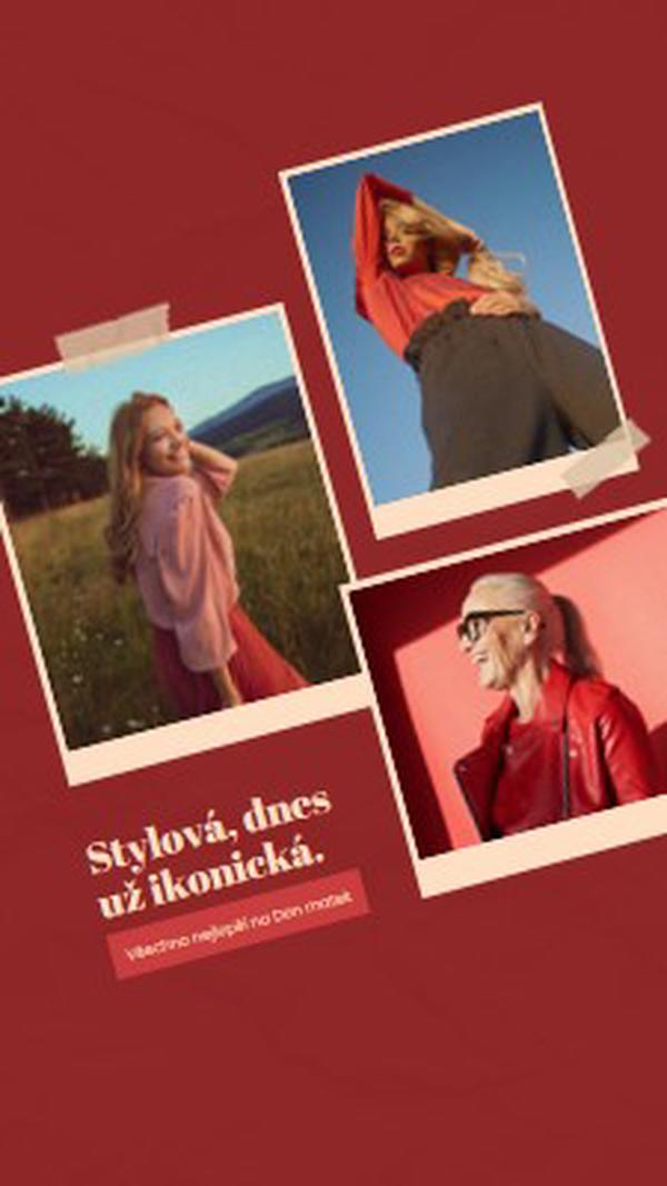 Stylový Den matek red collage,photo,dynamic,multi-photo,multi-image,montage