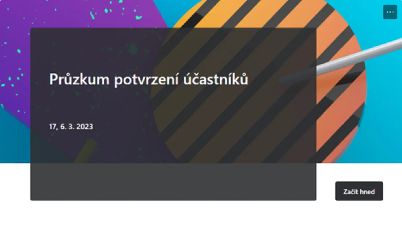 Průzkum potvrzení účastníků purple