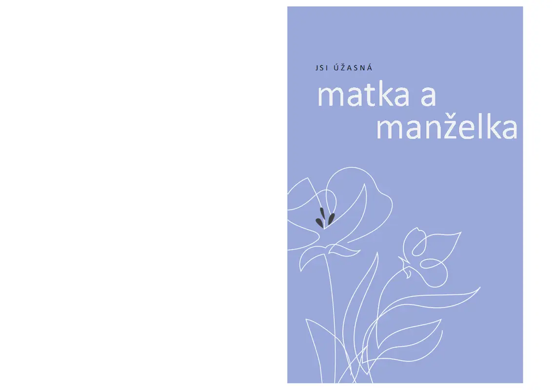 Elegantní přání ke Dni matek organic-simple