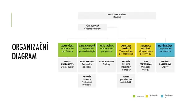 Jednoduchý organizační diagram modern simple