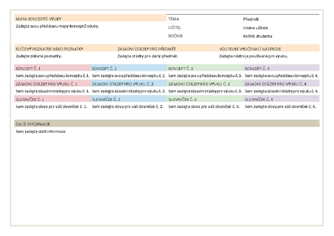 Plán výuky modern simple