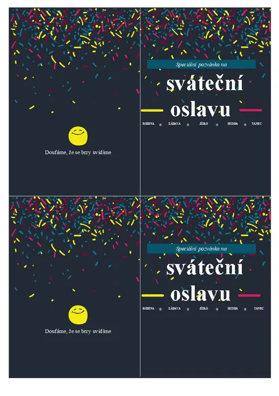 Pozvánka na sváteční akci modern-bold