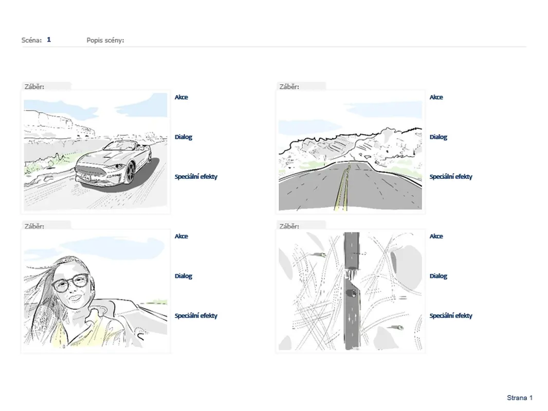 Vodorovný scénář modern simple