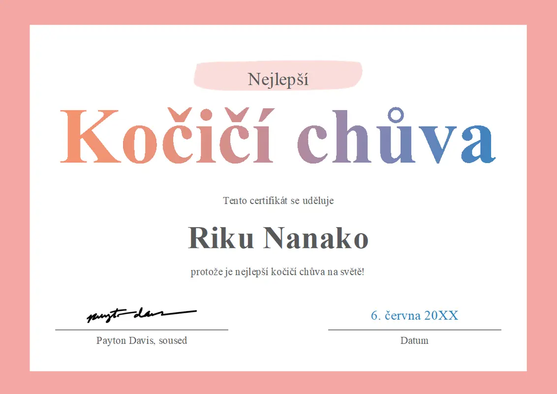 Diplom Nejlepší na světě modern-simple