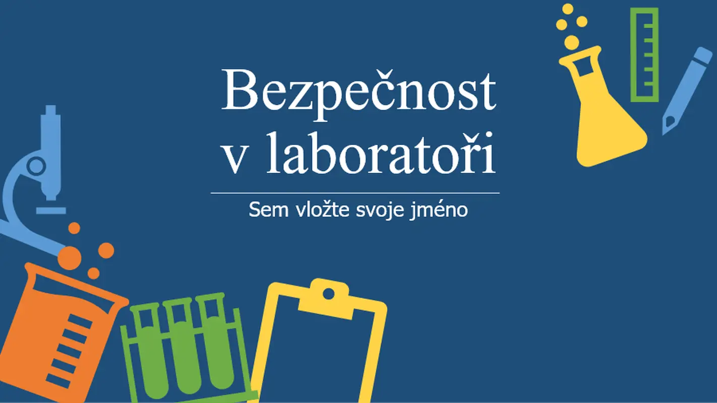 Bezpečnost v laboratoři modern color block