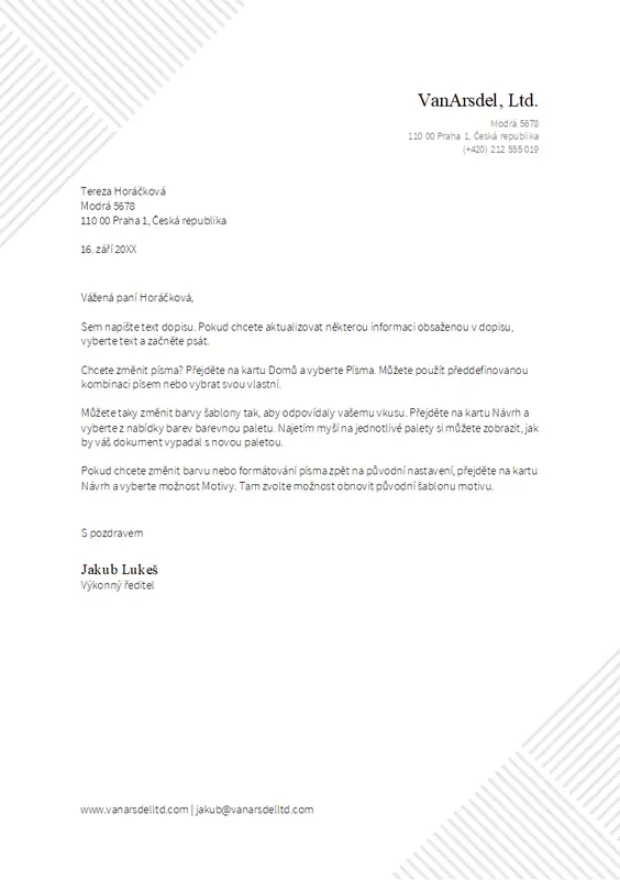 Hlavičkové papíry proužky modern-geometric