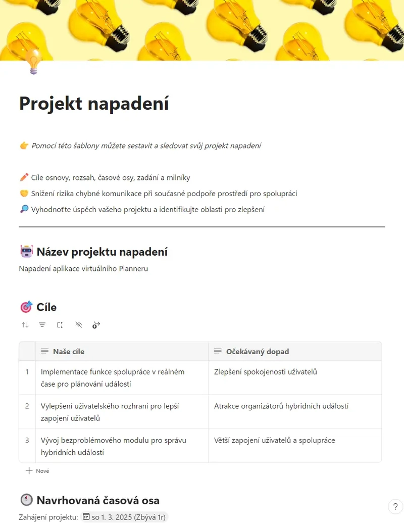 Projekt napadení