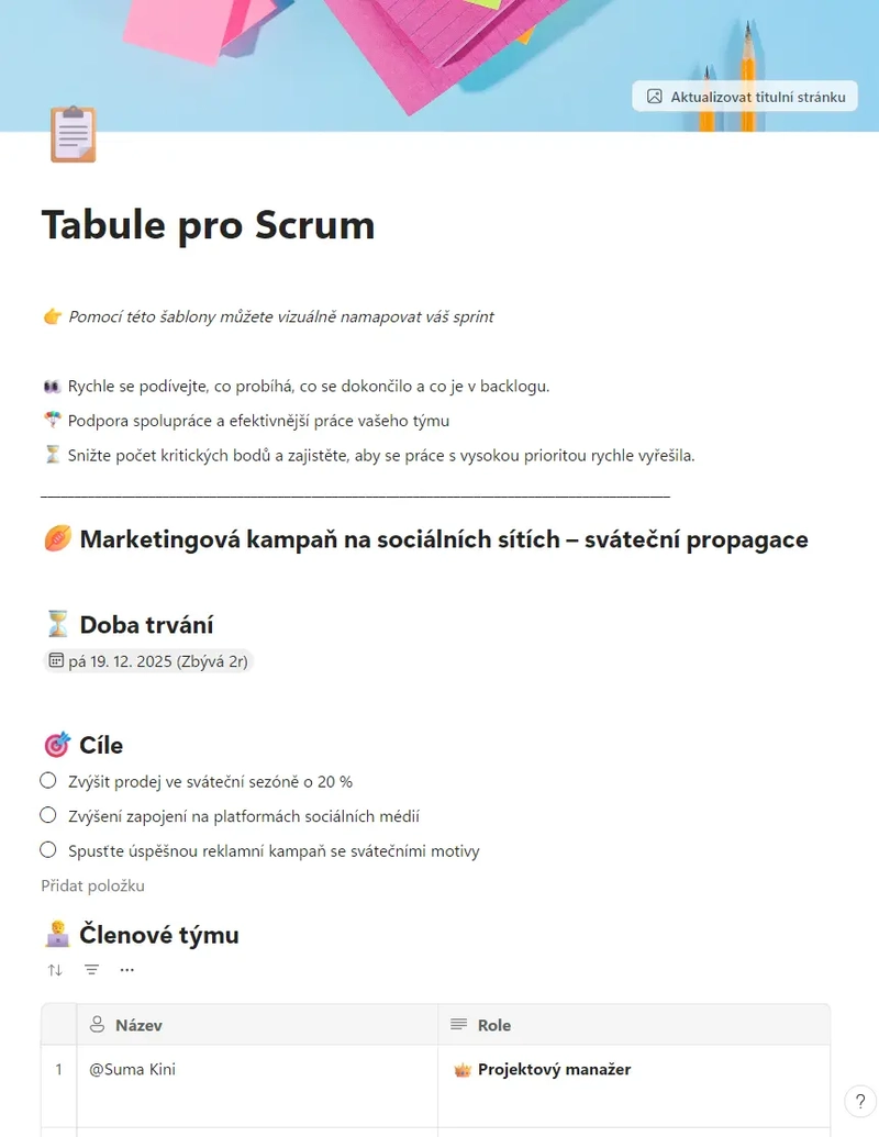 Tabule pro Scrum