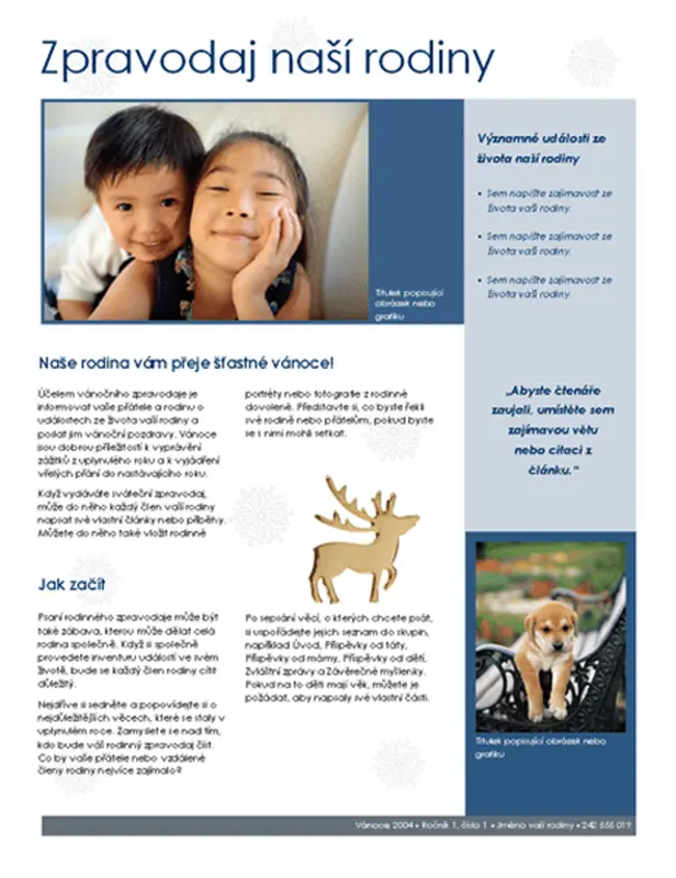 Vánoční rodinný zpravodaj