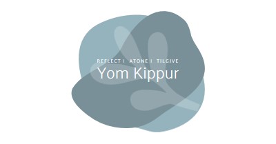 Yom Kippur ønsker white organic-simple