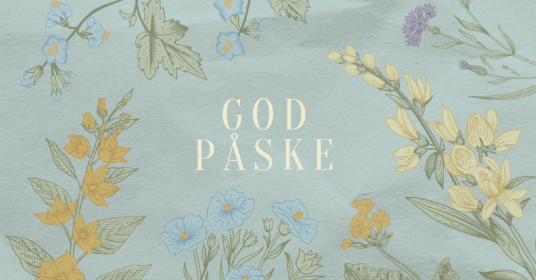 Påske ønsker blue vintage-botanical